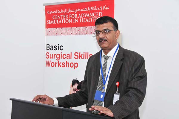 Basic Surgical Skills Workshop held by CASH at Gulf Medical University