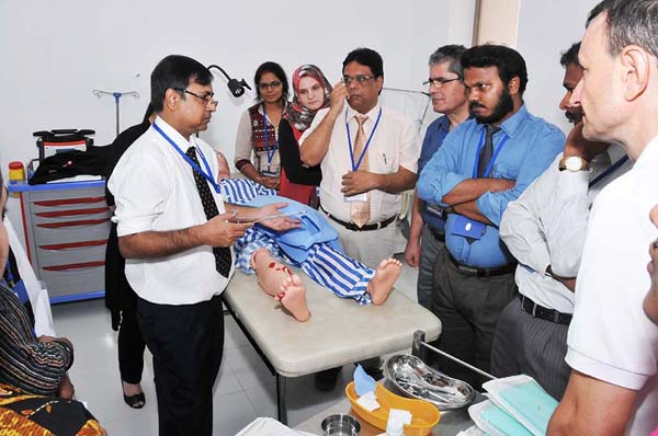 Basic Surgical Skills Workshop held by CASH at Gulf Medical University