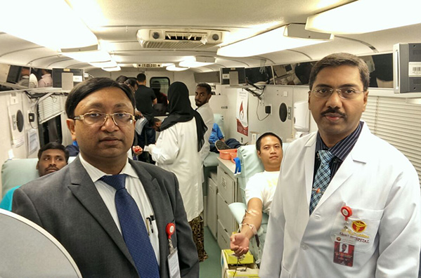 Blood Donation Camp  at GMC Hospital, Fujairah.