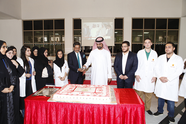 CROWN PRINCE OF AJMAN INITIATES NEW BATCH OF STUDENTS INTO HEALTHCARE PROFESSIONS AT GULF MEDICAL UNIVERSITY
