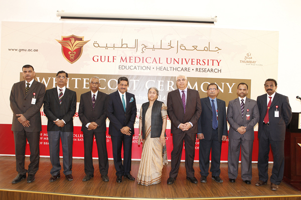 CROWN PRINCE OF AJMAN INITIATES NEW BATCH OF STUDENTS INTO HEALTHCARE PROFESSIONS AT GULF MEDICAL UNIVERSITY
