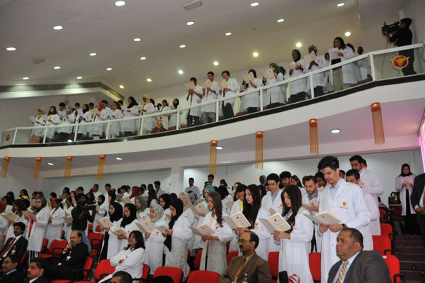 New batch of medical students initiated into Healthcare Profession at Gulf Medical University, Ajman – U.A.E.