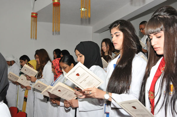 New batch of medical students initiated into Healthcare Profession at Gulf Medical University, Ajman – U.A.E.